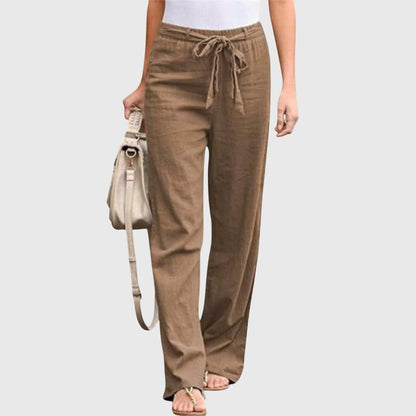 Brooklyn | Comfortable Tie Waist Straight Leg Pants