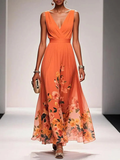 Lexi | Printed V Neck Wedding Guest Dress for Women