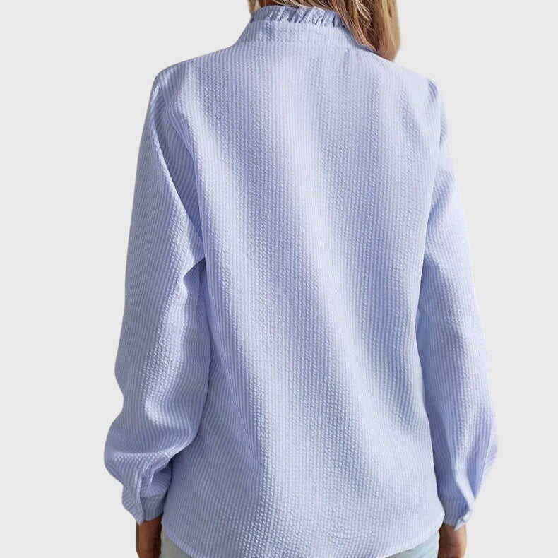Addison | Classic Ruffle Collar Blouse