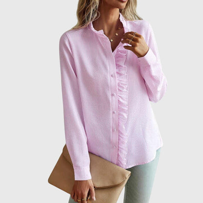 Addison | Classic Ruffle Collar Blouse