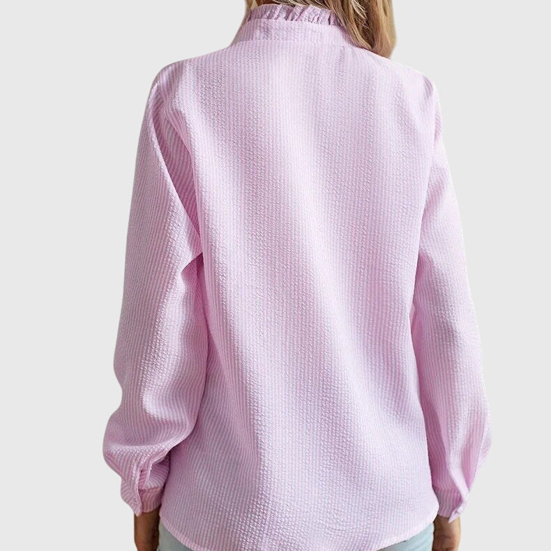 Addison | Classic Ruffle Collar Blouse