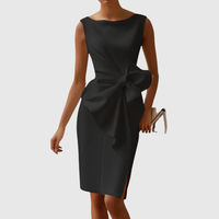 Ainsley | Elegant Sleeveless Midi Dress With Bow