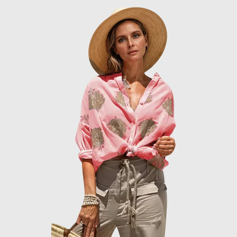 Amber | Elegant Embroidered Light Blouse