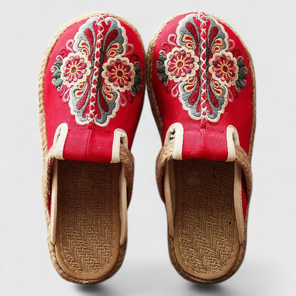 Amelia | Stylish Floral Slip On Mules