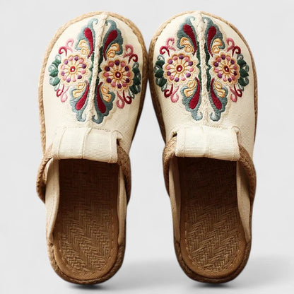 Amelia | Stylish Floral Slip On Mules