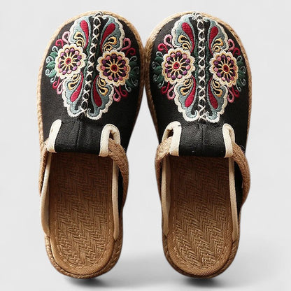 Amelia | Stylish Floral Slip On Mules