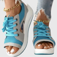 Aria | Lace Up Wedge Sandals