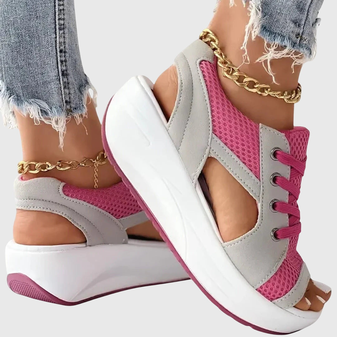 Aria | Lace Up Wedge Sandals