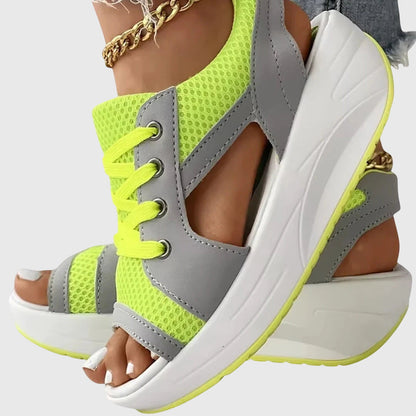 Aria | Lace Up Wedge Sandals