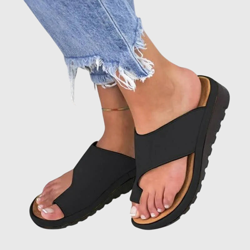 Aria | Orthopedic Wedge Mule Sandals