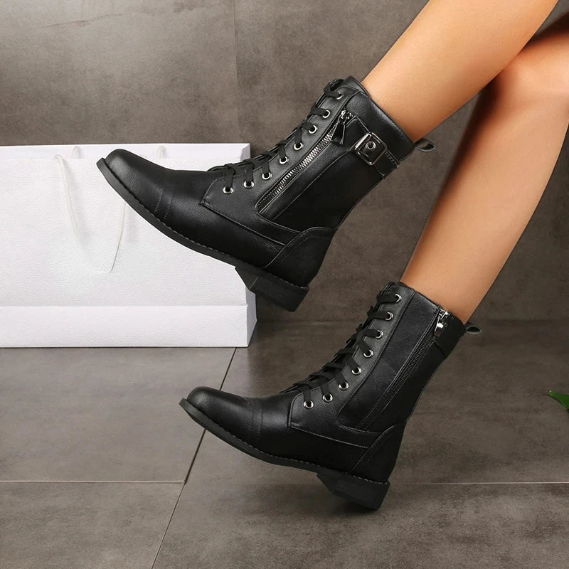 Aubrey | Lace Up Boots
