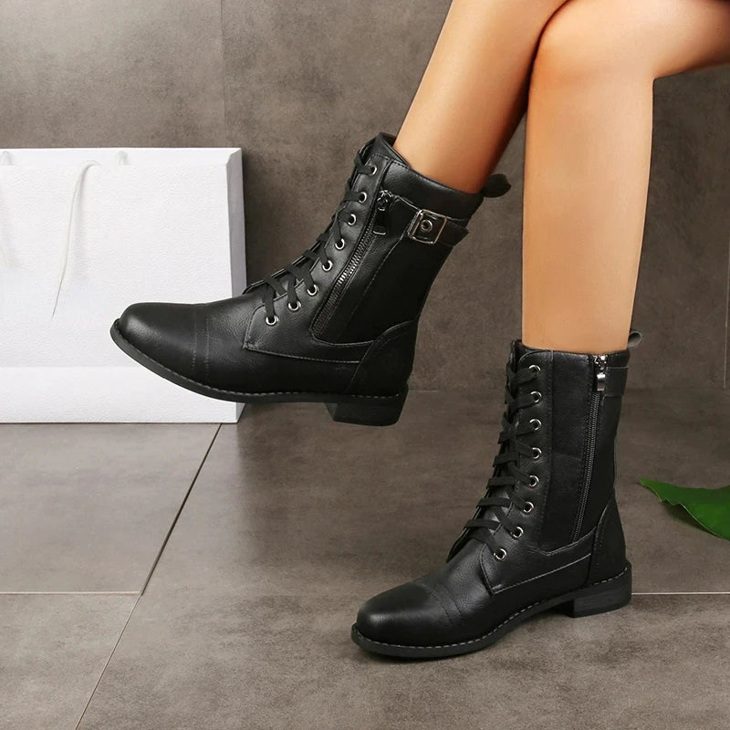 Aubrey | Lace Up Boots