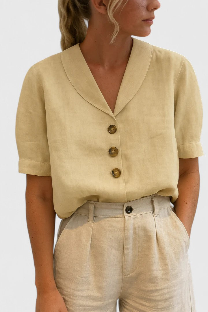 Audrey | Collared Button Front Blouse