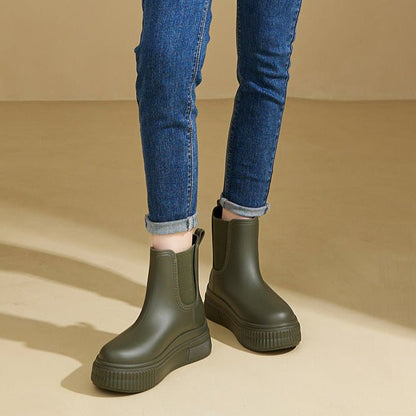 Autumn | Waterproof Platform Chelsea Rain Boots