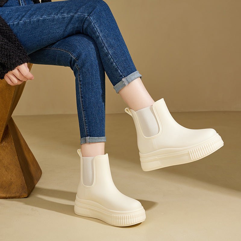Autumn | Waterproof Platform Chelsea Rain Boots