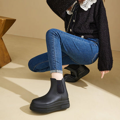 Autumn | Waterproof Platform Chelsea Rain Boots