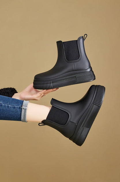 Autumn | Waterproof Platform Chelsea Rain Boots
