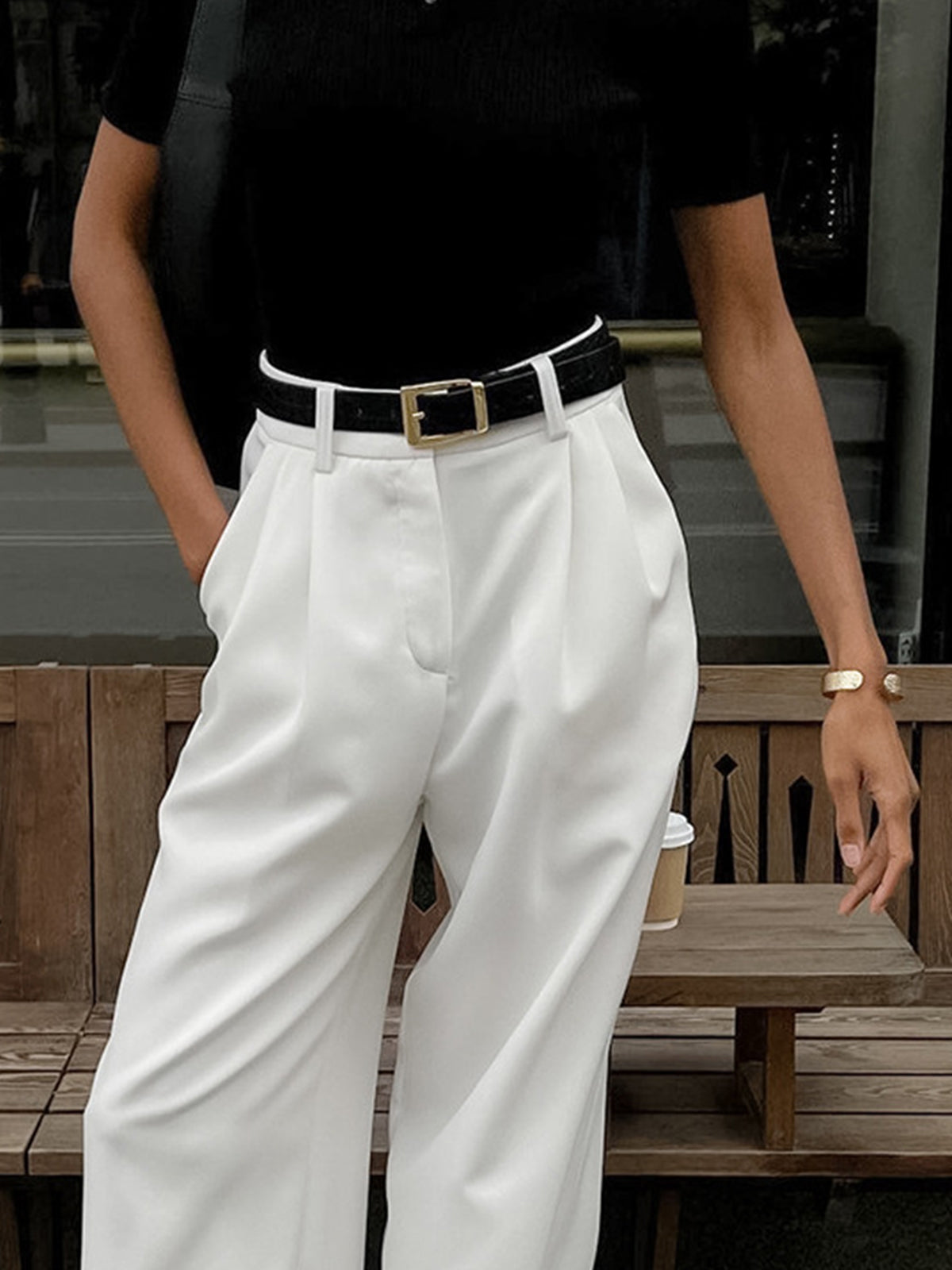 Audrey | High Waist Wide Leg Dress Pants