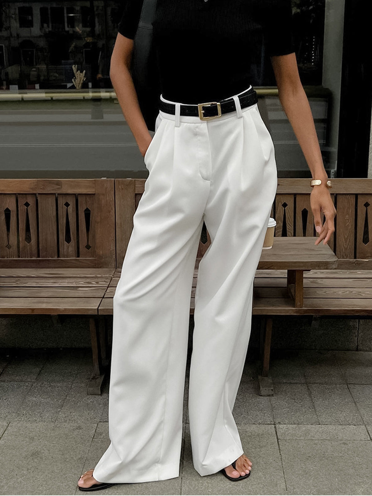 Audrey | High Waist Wide Leg Dress Pants