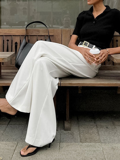 Audrey | High Waist Wide Leg Dress Pants
