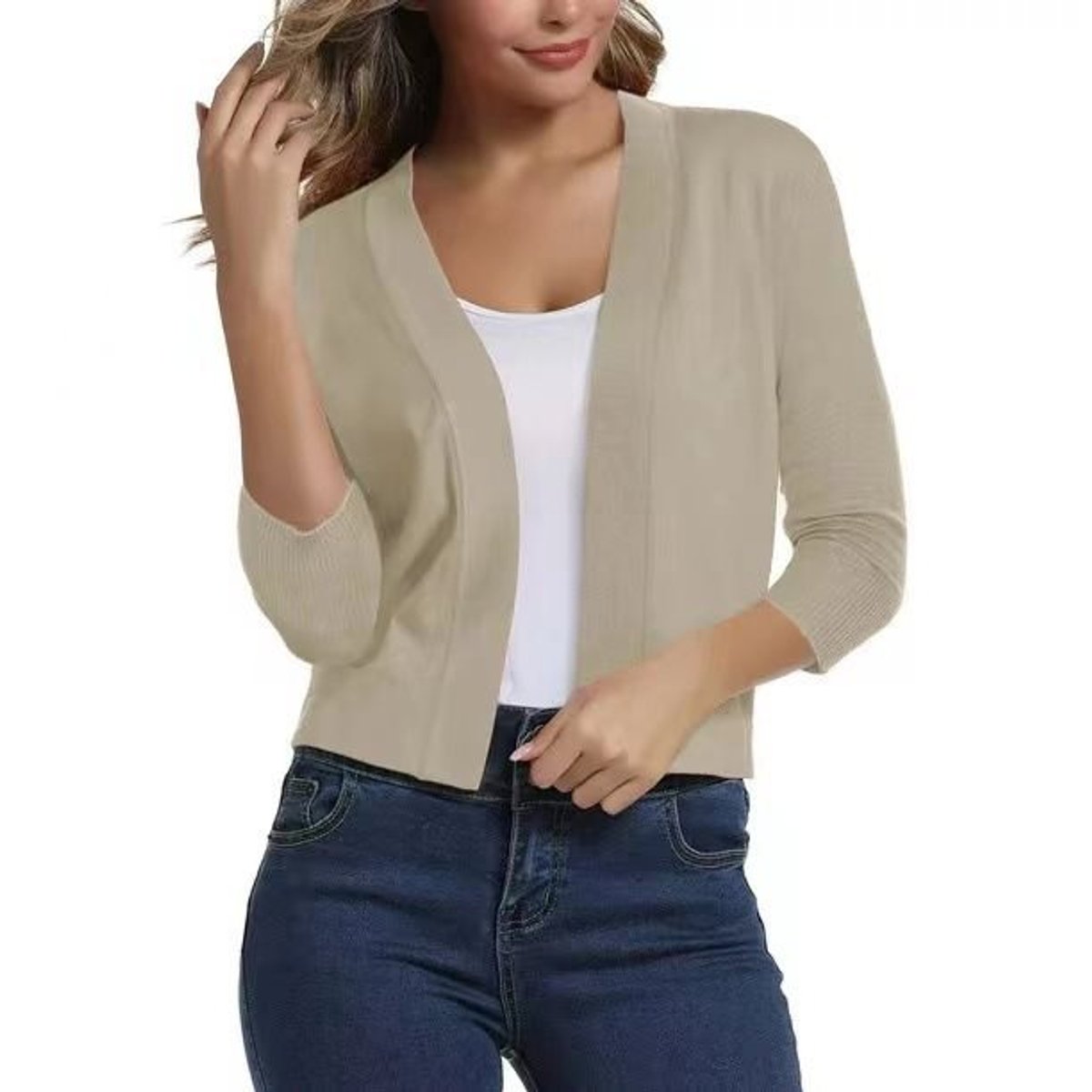 Bella | Cropped Open Cardigan