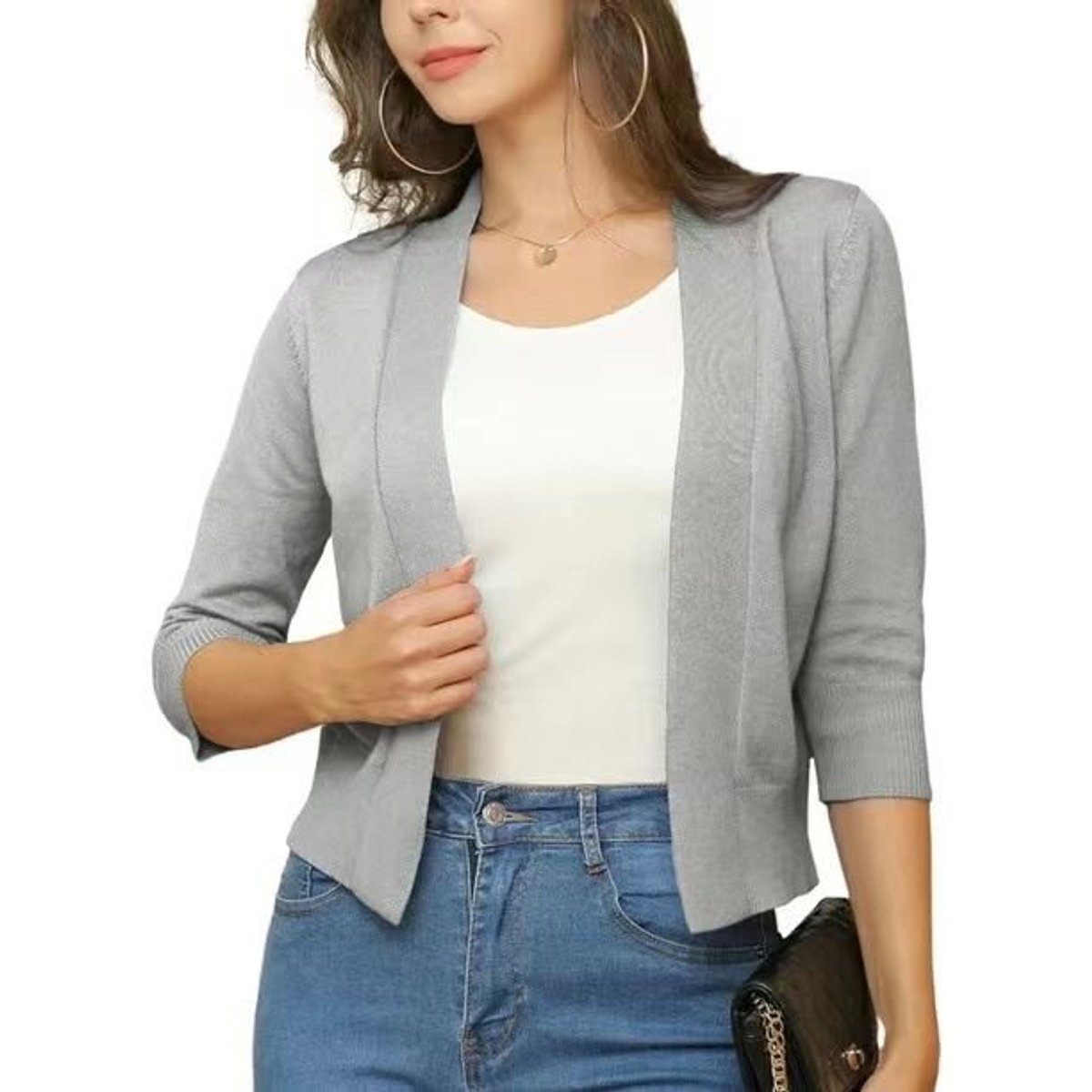 Bella | Cropped Open Cardigan