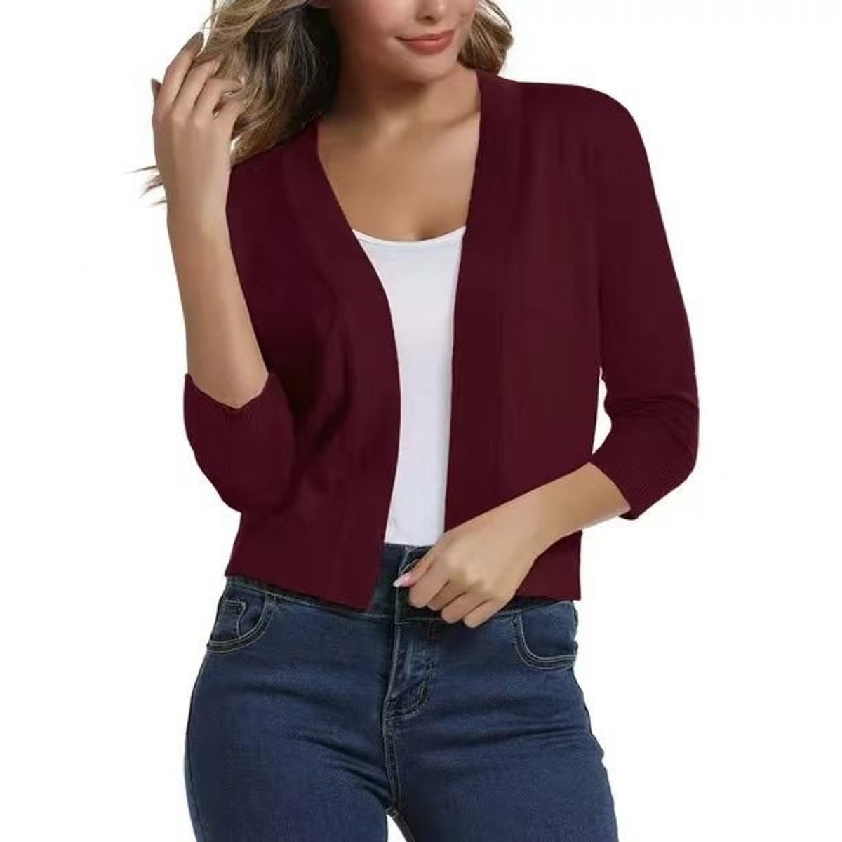 Bella | Cropped Open Cardigan