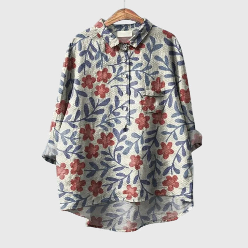 Bella | Floral Longline Blouse Shirt