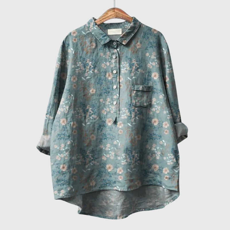 Bella | Floral Longline Blouse Shirt