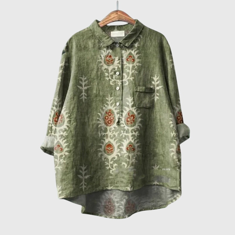 Bella | Floral Longline Blouse Shirt