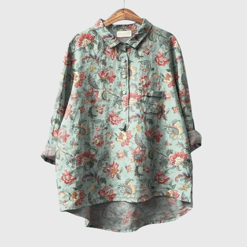 Bella | Floral Longline Blouse Shirt