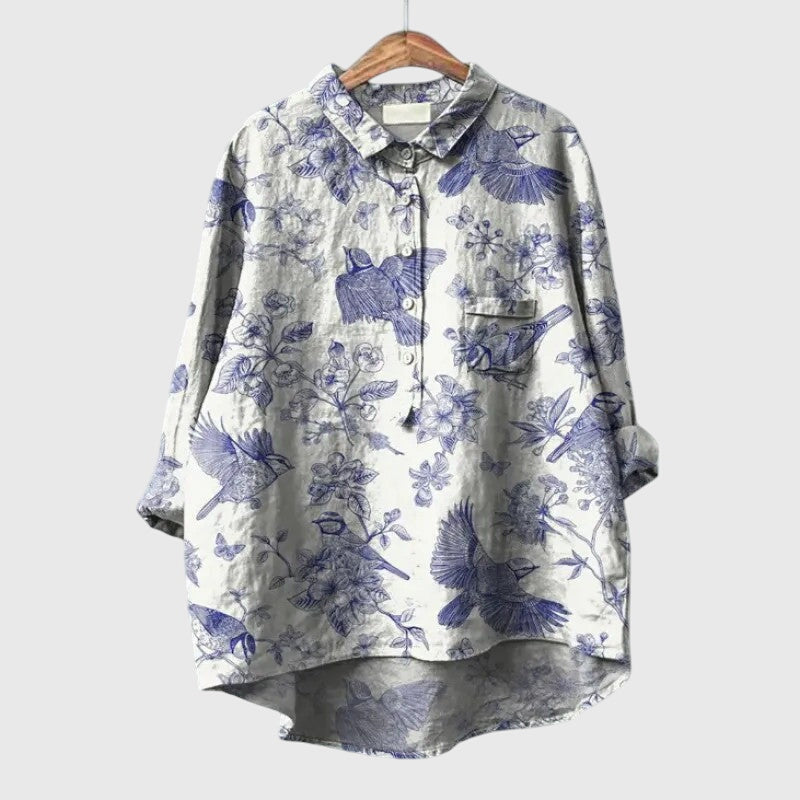 Bella | Floral Longline Blouse Shirt