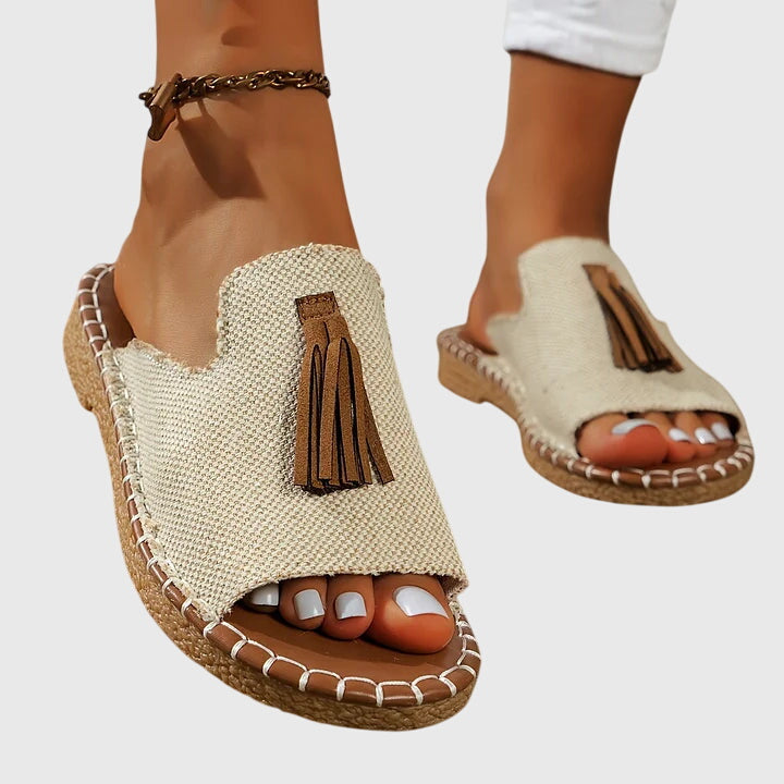 Bella | Orthopedic Boho Print Flat Sandals