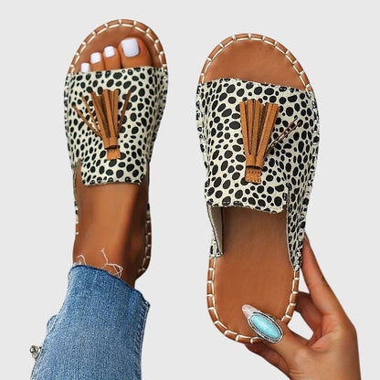 Bella | Orthopedic Boho Print Flat Sandals