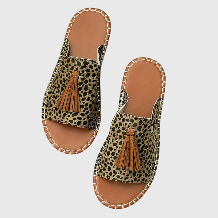 Bella | Orthopedic Boho Print Flat Sandals