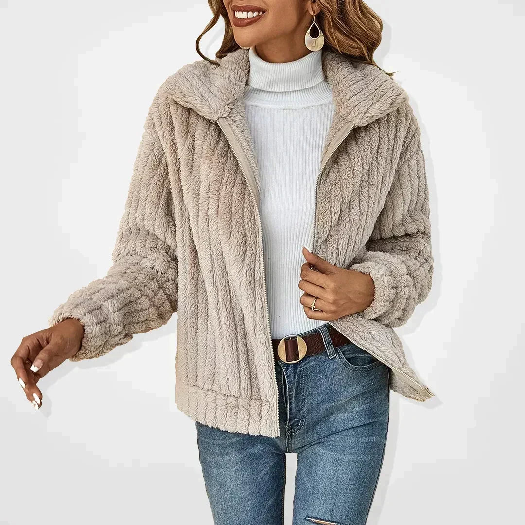 Skylar | Sherpa Zip Cardigan