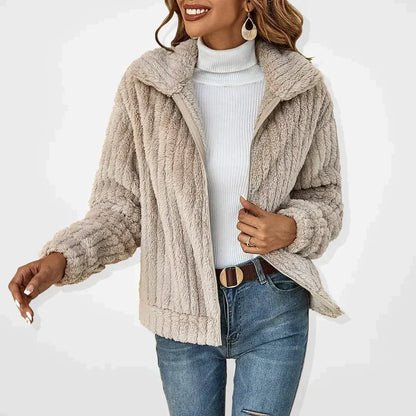 Skylar | Sherpa Zip Cardigan