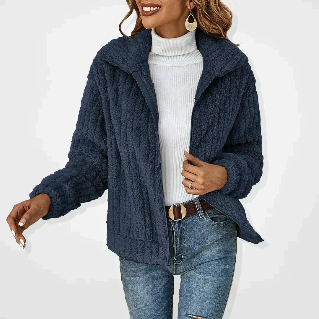 Skylar | Sherpa Zip Cardigan