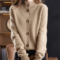 Brooklyn | Elegant Mock Neck Button Front Cardigan