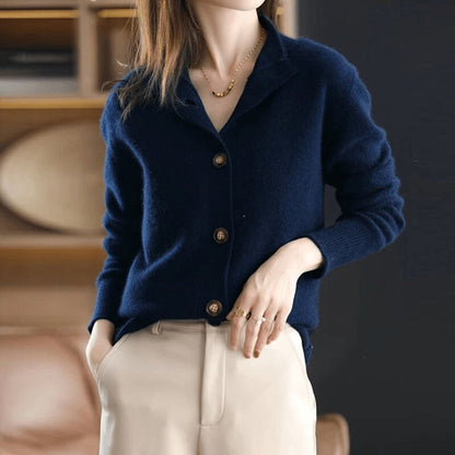 Brooklyn | Elegant Mock Neck Button Front Cardigan