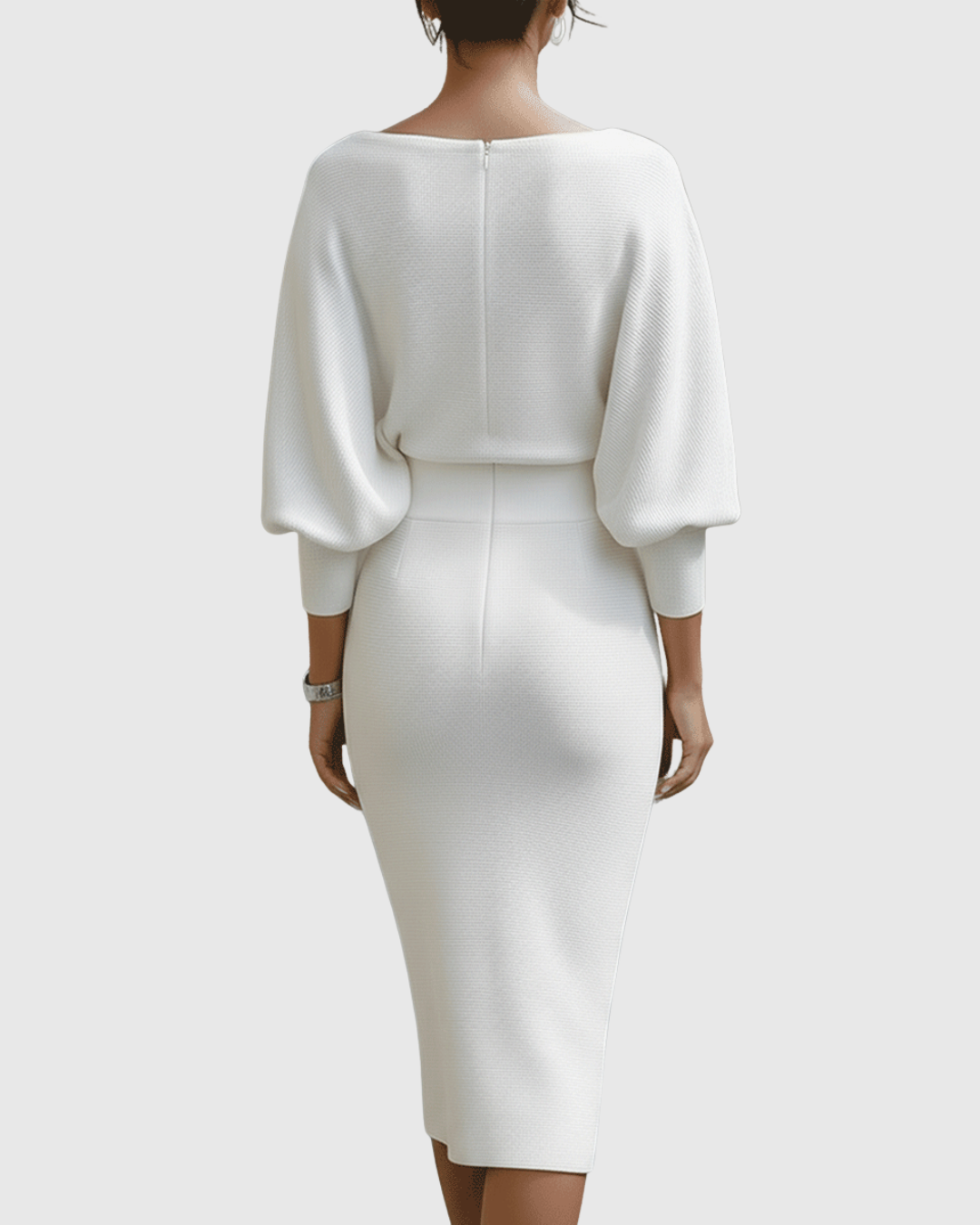 Camille | Elegant Draped Formal Midi Dress