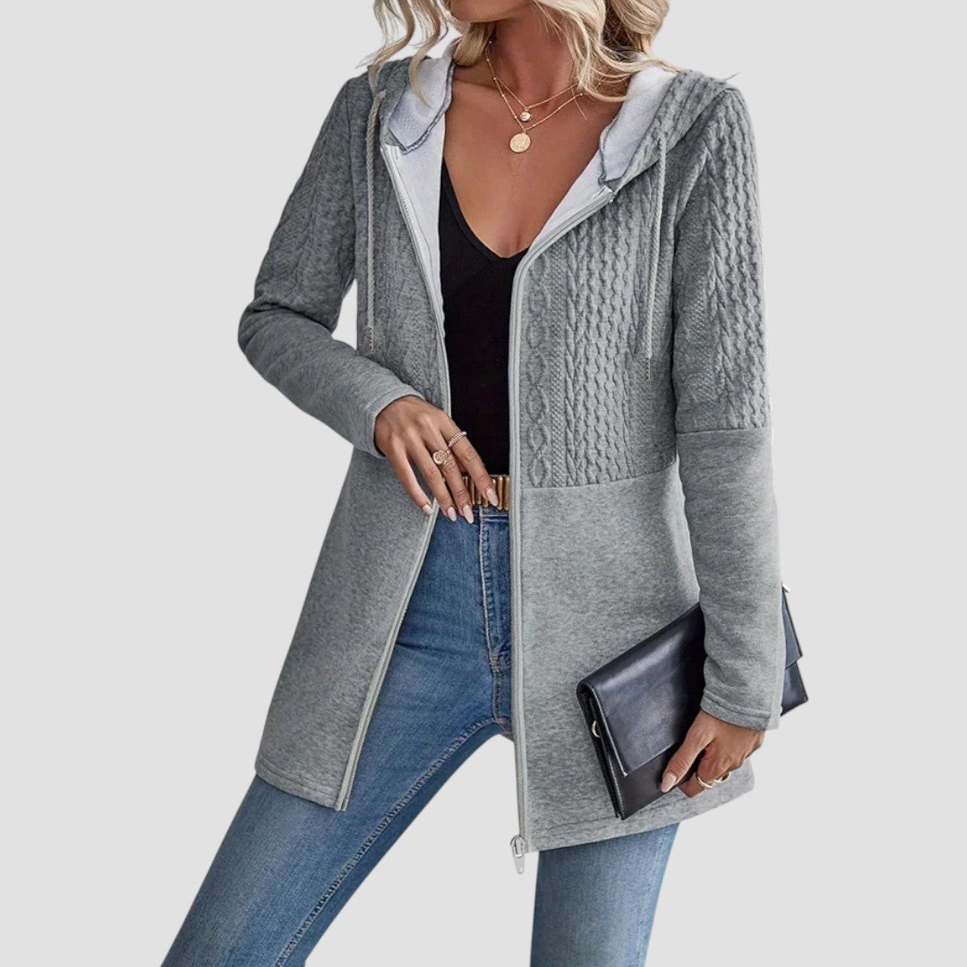 Autumn | Longline Hooded Zip Cardigan