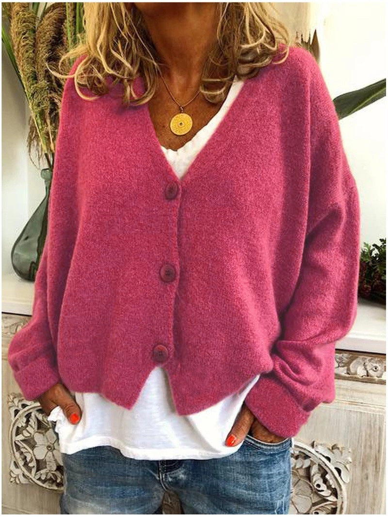 Chloe | Relaxed V Neck Cardigan