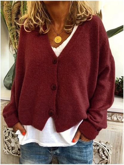 Chloe | Relaxed V Neck Cardigan