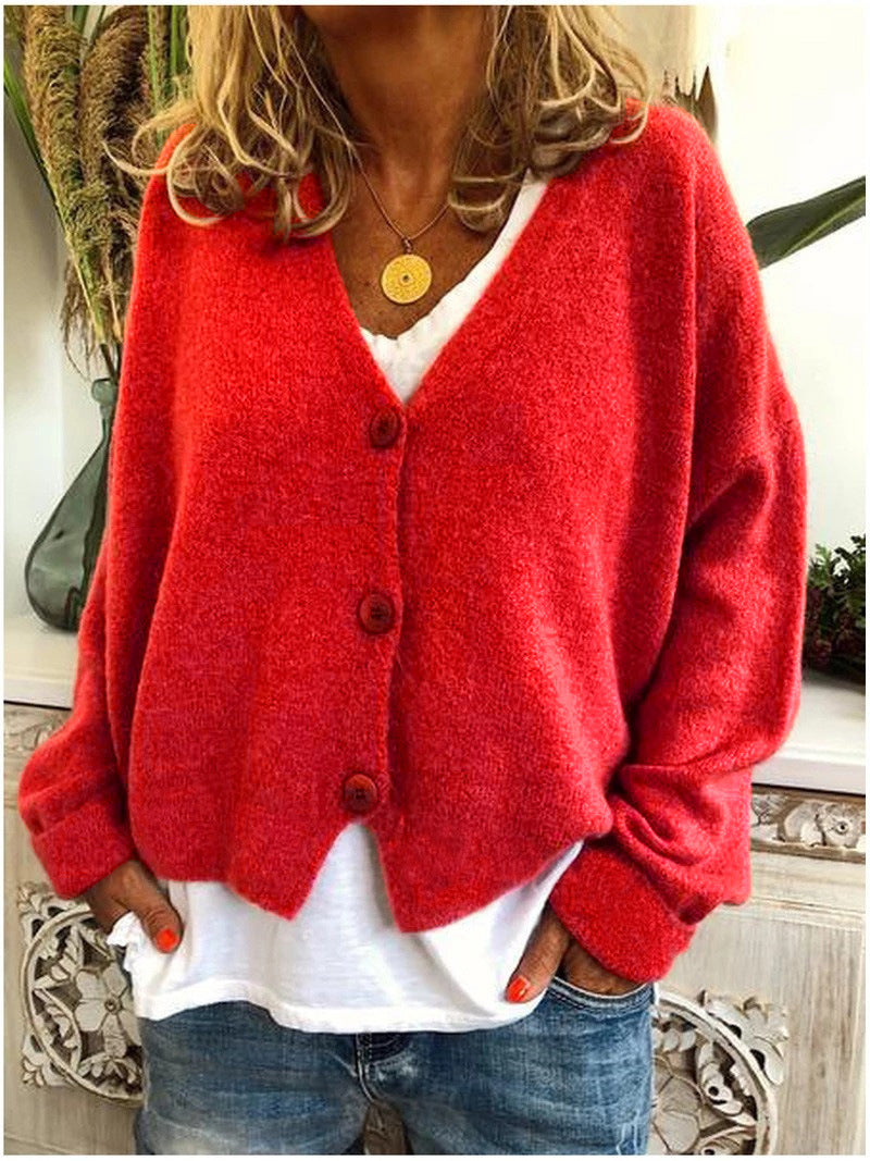 Chloe | Relaxed V Neck Cardigan