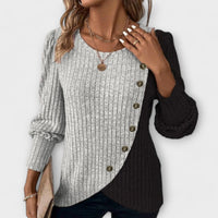 Claire | Ribbed Knit Pullover Top