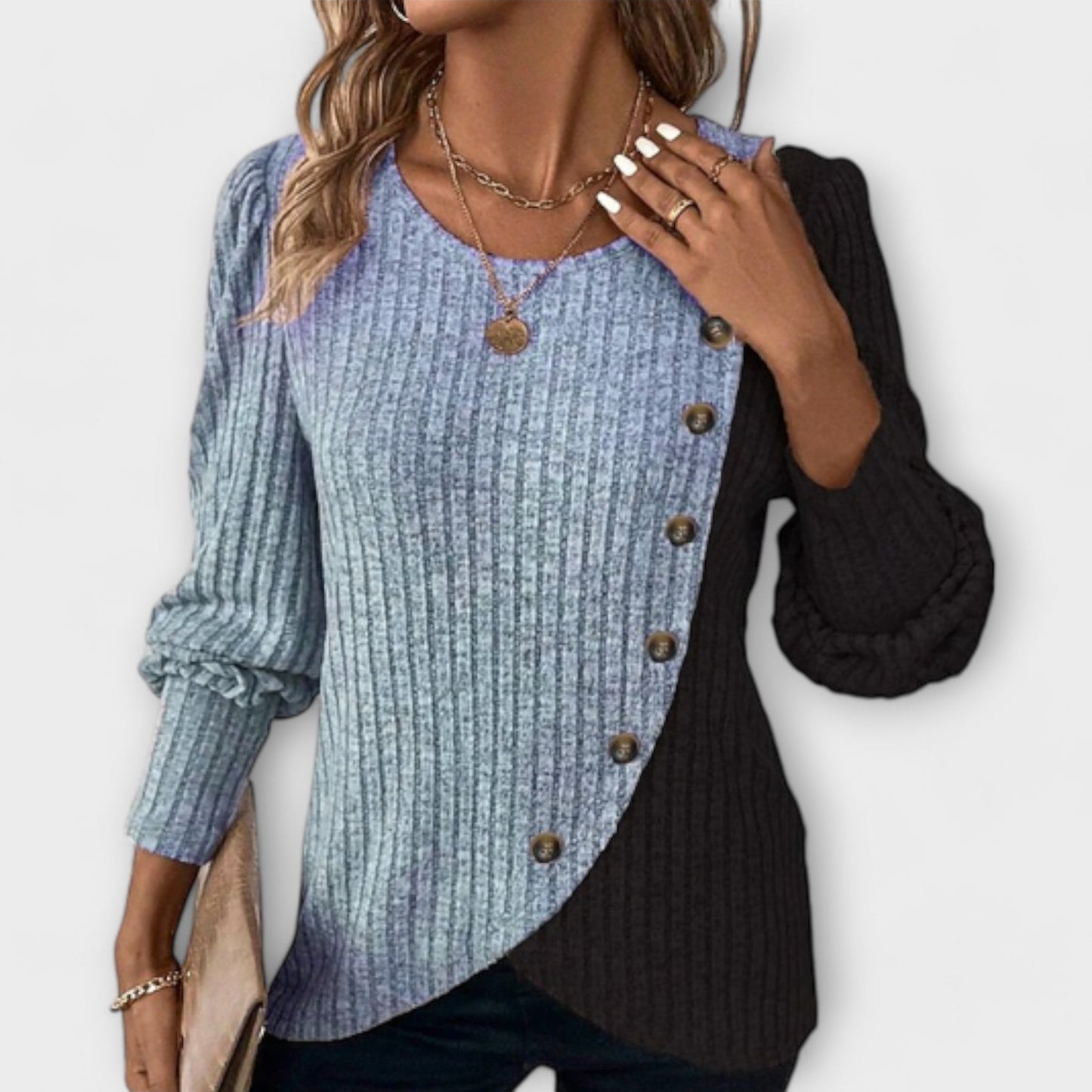 Claire | Ribbed Knit Pullover Top
