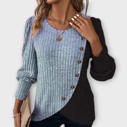 Claire | Ribbed Knit Pullover Top