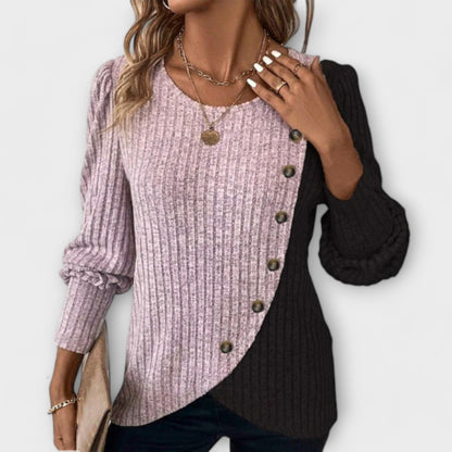 Claire | Ribbed Knit Pullover Top