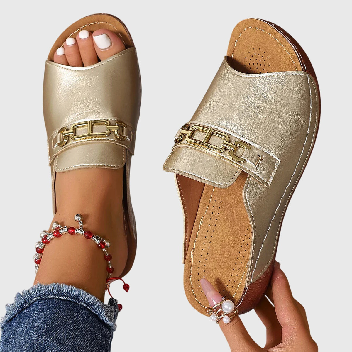 Cora | Wedge Slide Sandals For Women
